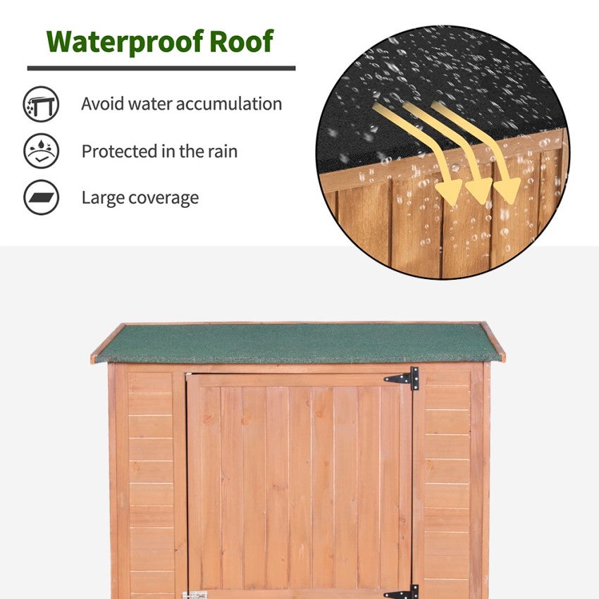 Cabane en bois pour outils de jardin 111x51x142 Smew - 3