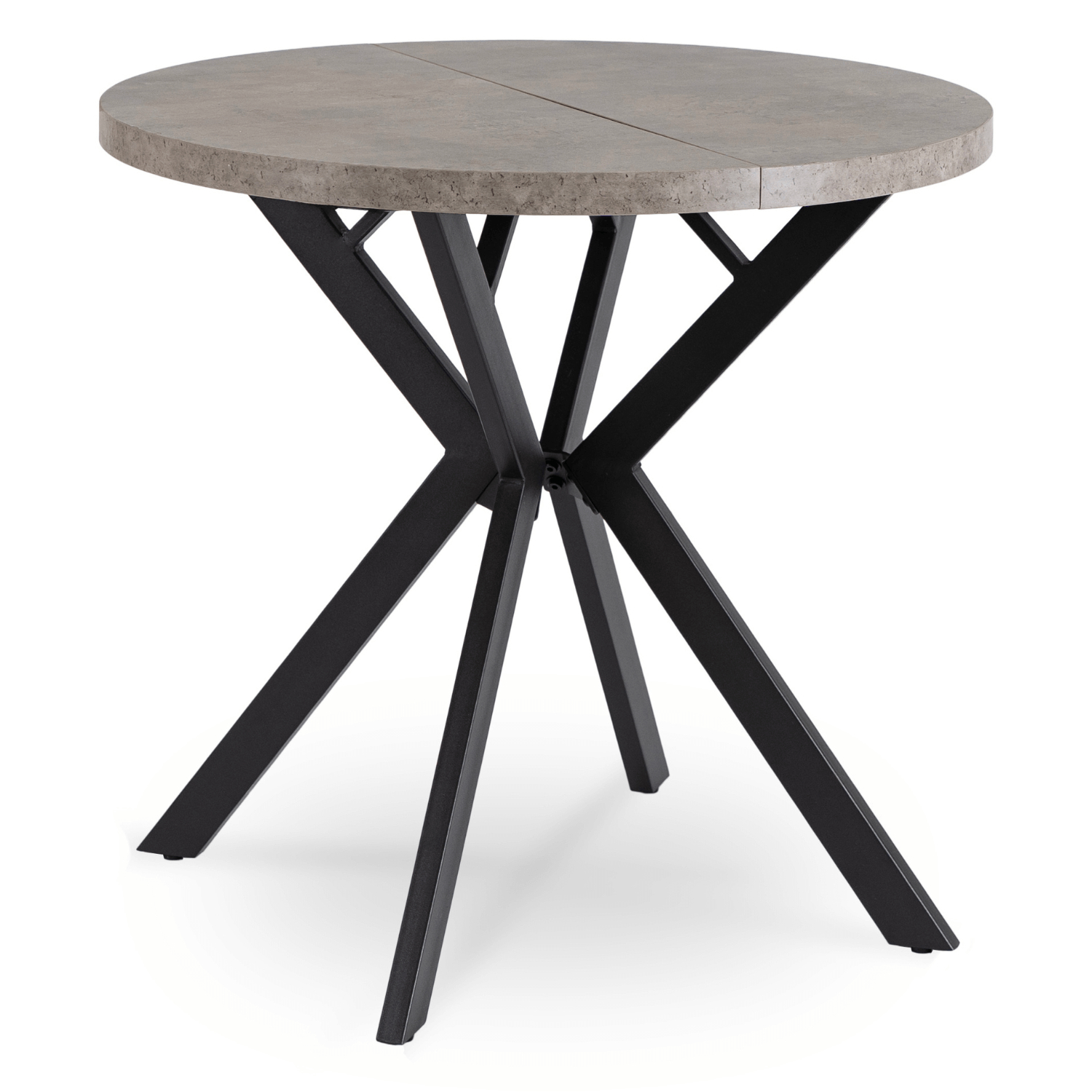 Stół Okrągły Rozkładany Nowoczesny Do Jadalni Salonu Beton DORIAN 80/160