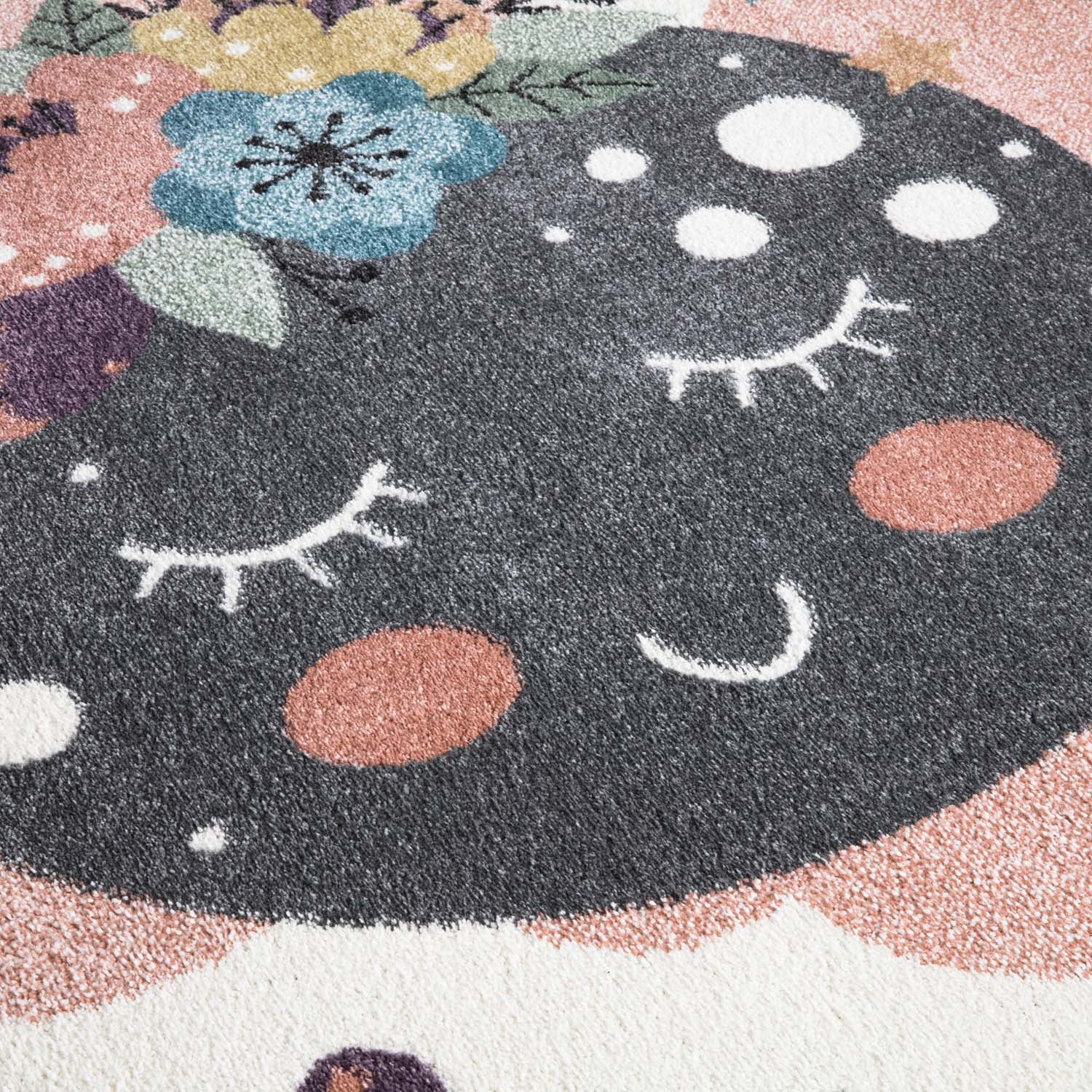 Tapis pour chambre d'enfant Crème Motif Nuages 80x150cm - 4