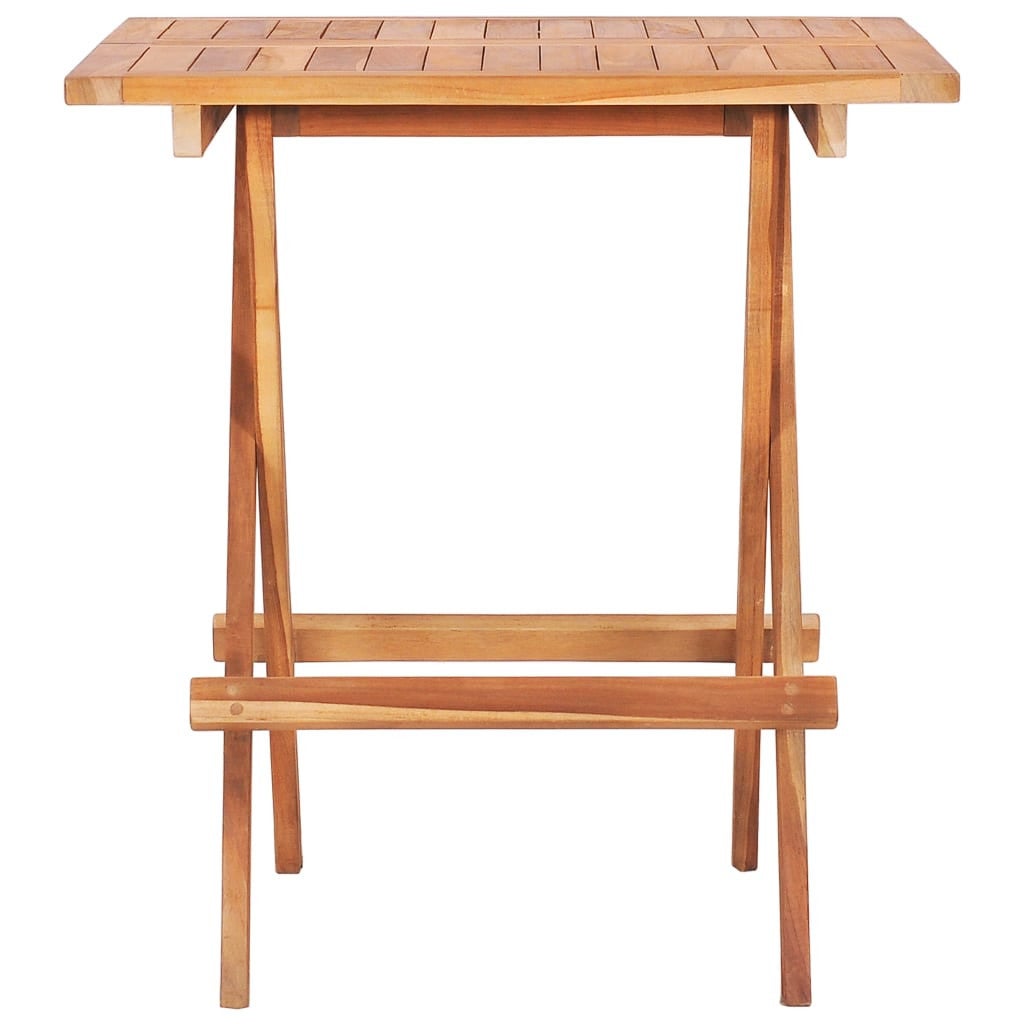 Table de bistro pliable 60x60x65 Bois de teck solide - 3