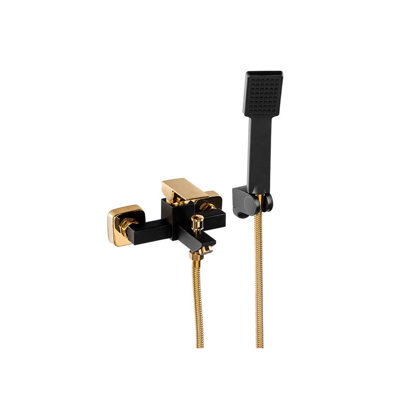 SILLA BATERIA WANNOWA ŚCIENNA CUBO S-1176BG CZARNY/ZŁOTY