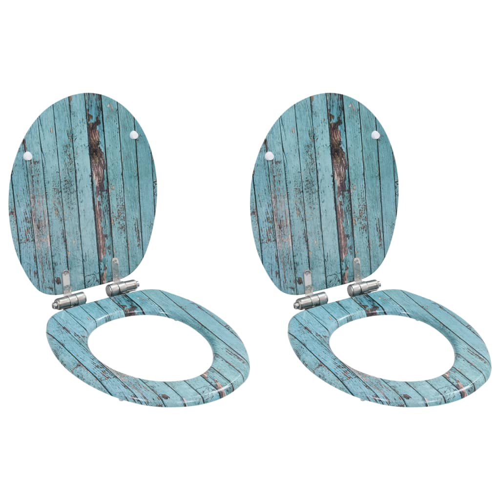 Maison exclusive - asiento inodoro wc 2 uds tapa de cierre suave mdf madera vieja