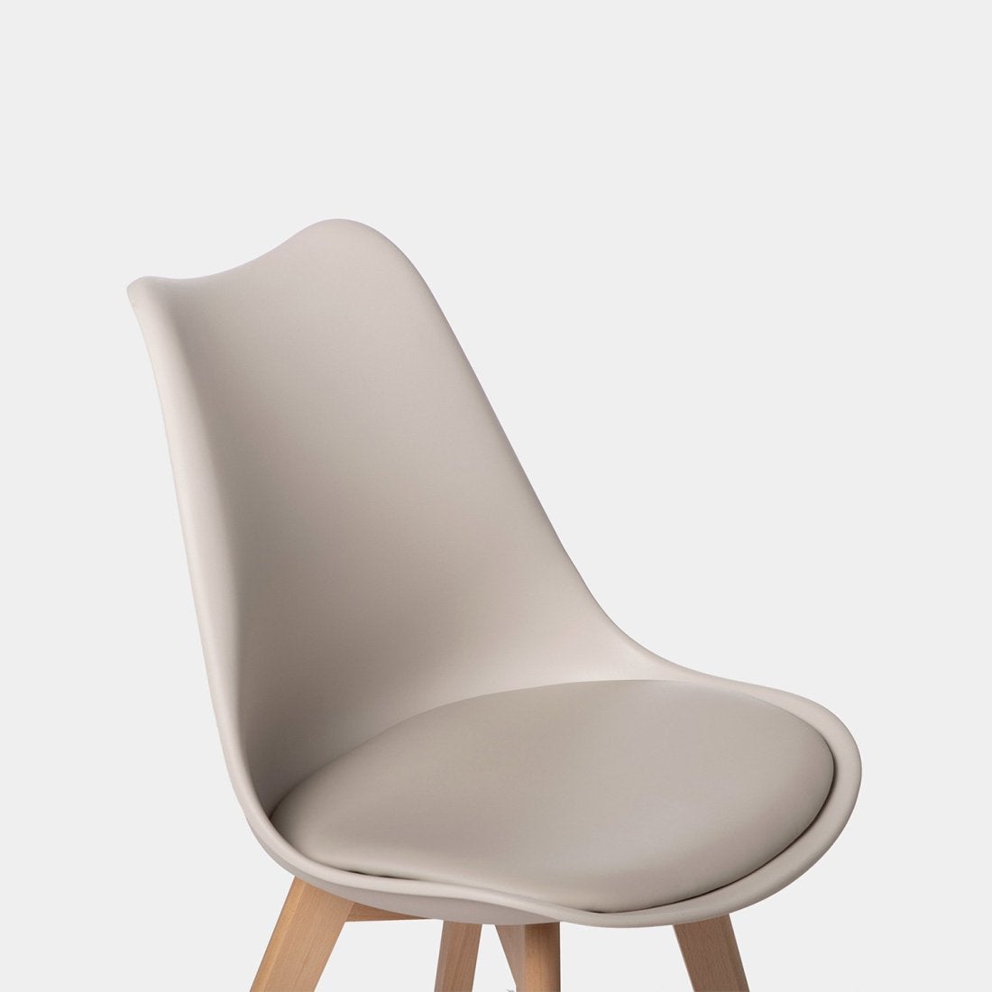Chaise en polypropylène beige Kler - 4