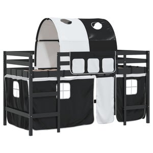 Lit Mezzanine Enfant Avec Toboggan Et échelle - Structure Acier 150 Kg - 198x96x109 Cm - Blanc - Matelas Non Inclus
