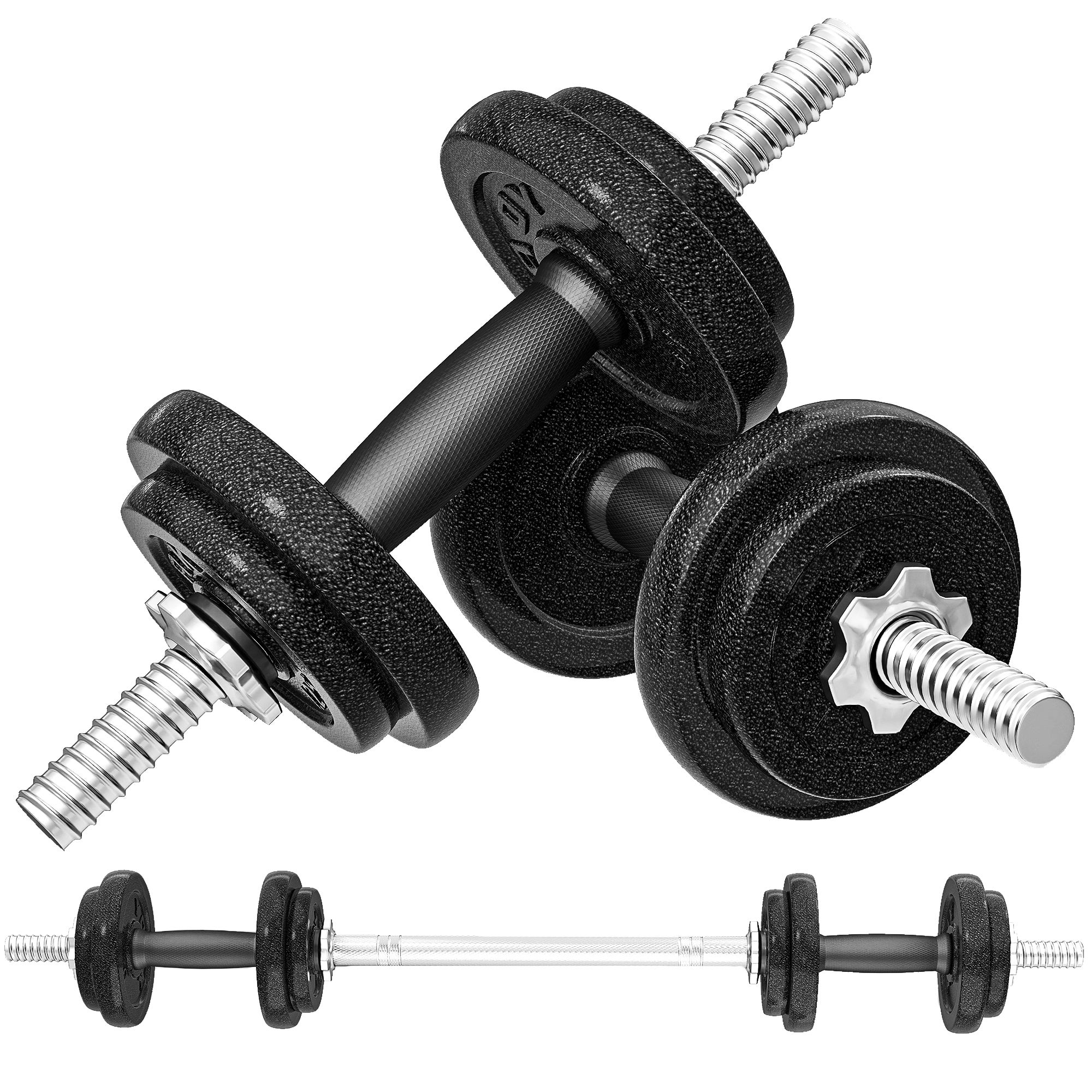 Set Manubri 9 Kg Totali Con Valigetta – 6 Pesi Da 1, 1.5 E 2 Kg, Impugnatura Antiscivolo In Neoprene, Forma Esagonale, Rosa Viola Marrone