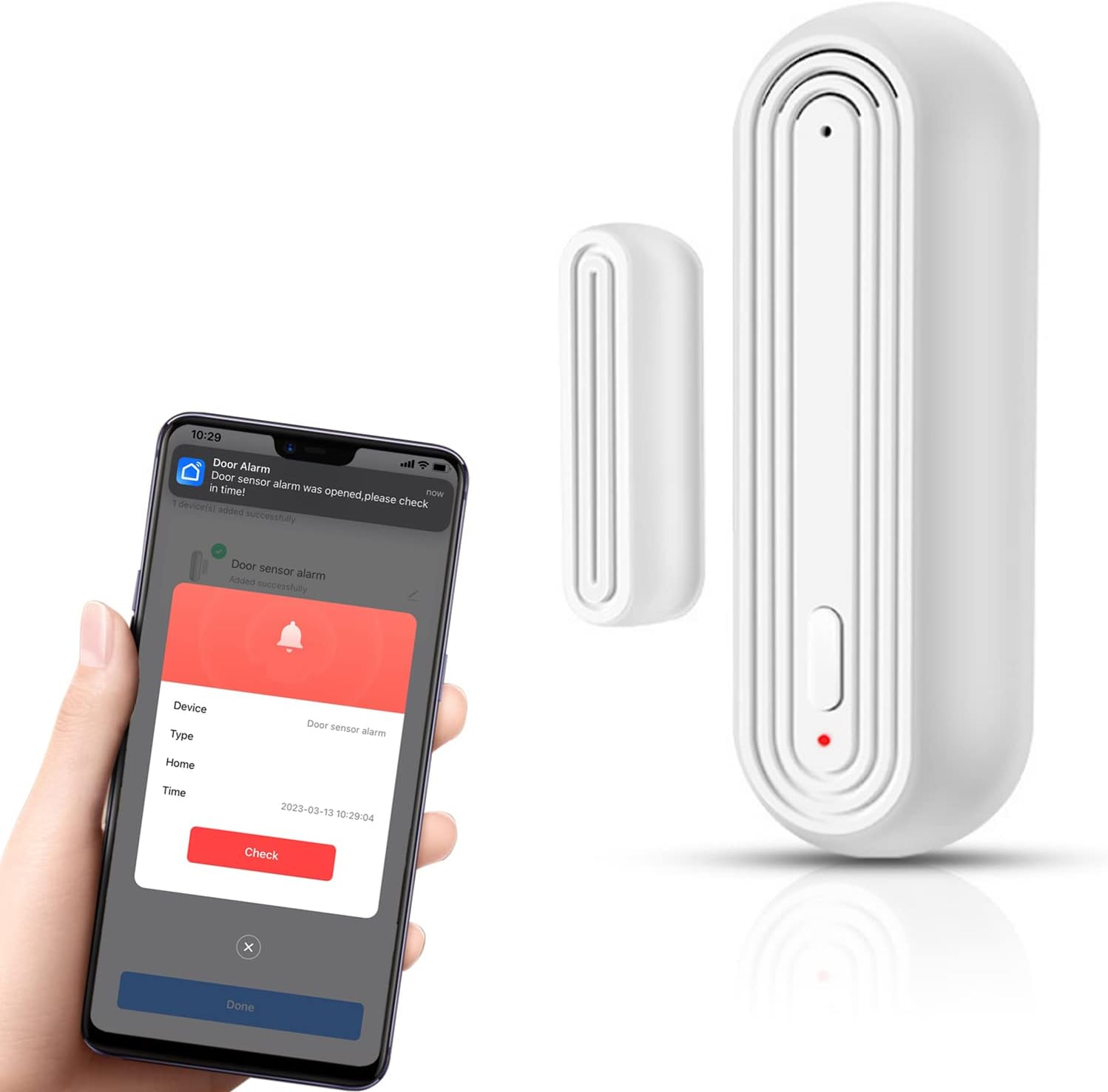 Bezprzewodowy alarm do drzwi i okien Tuya Smart WiFi, kompatybilny z Alexą i Asystentem Google, odpowiedni do drzwi, okien i szafek, do domu i biura