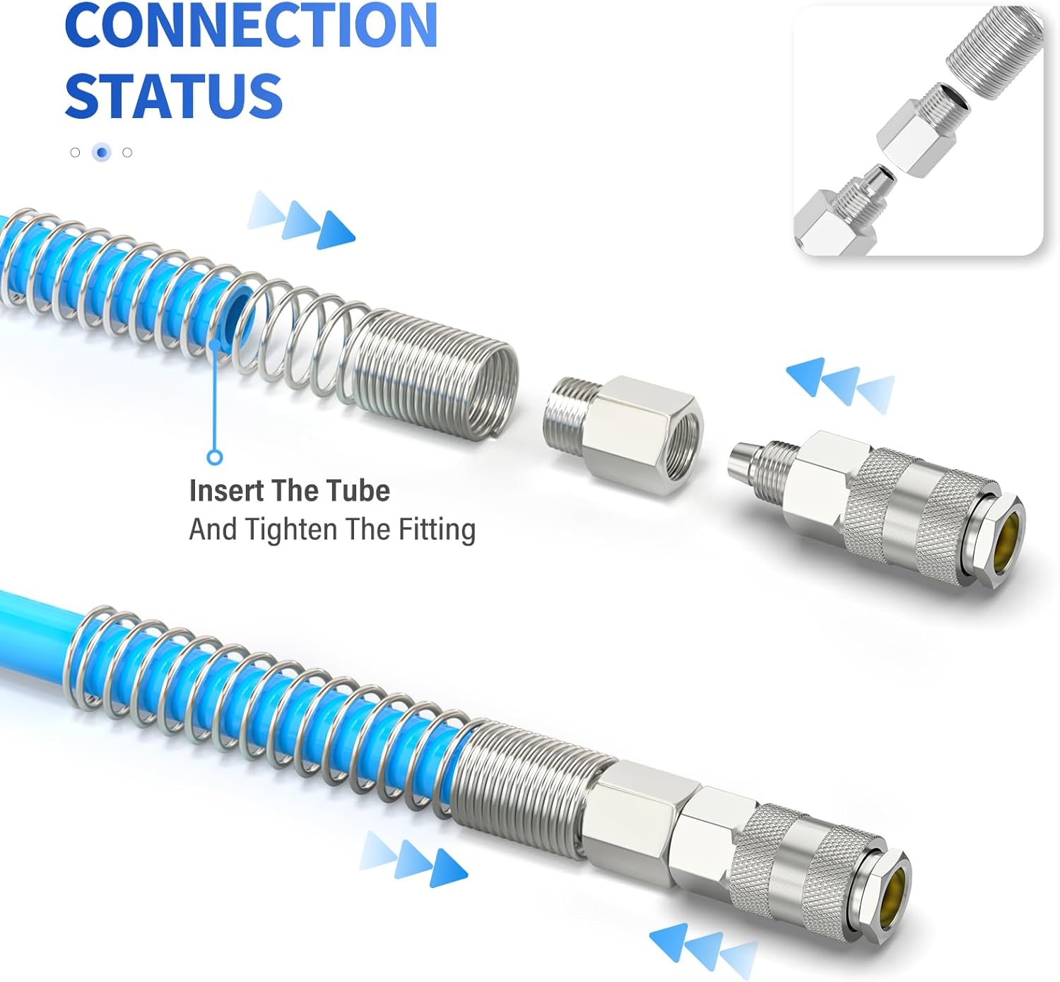raccord rapide air comprimé raccord air comprimé tube de 12MM OD x 8MM kit de raccord d’air industriel 1pc - 5