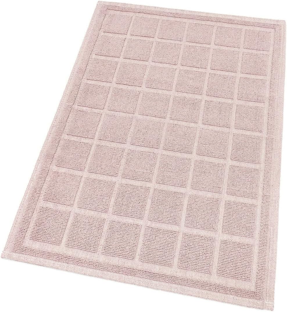 Dywanik Bawełniany Łazienka Kuchnia Sypialnia 70x130 Cm Tekstura 3D Miękki Różówe
