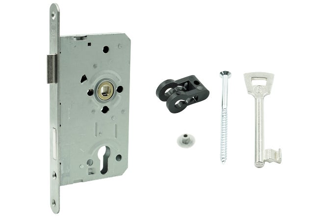 Buddy4Home house accessoires Serratura a incastro, a destra, per porta della camera, trappola e chiavistello, 78 mm, 20 mm, classe 4, serratura per po
