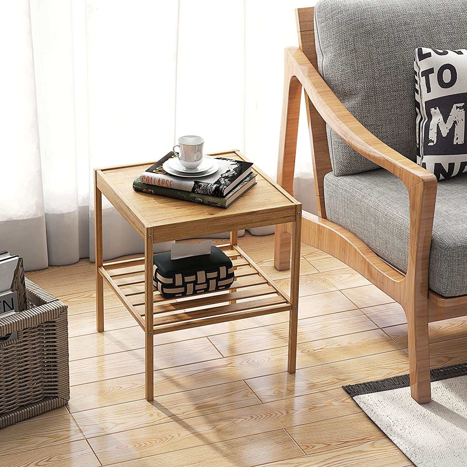 SOFA BOUTS Tavolo Nominare Tavolo Tavolo Da Comodino Mobile Regolabile In Altezza Con Ruote E Ripiani Di Stoccaggio Per Divano Letto Balcone