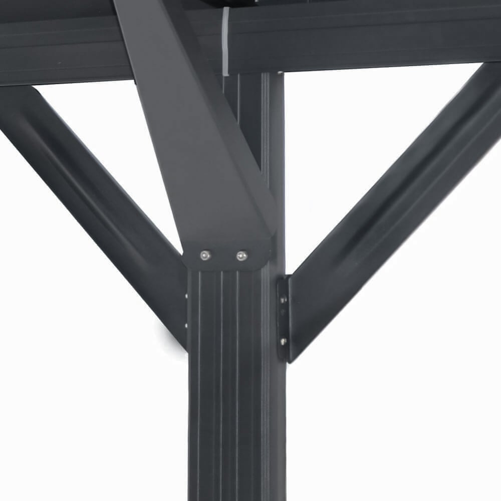 HOME DELUXE - Abri de voiture design - FALO, anthracite - Dimensions : 505 x 300 x 226 / 240 cm - Matériel de montage inclus I Abri de voiture Garage - 8