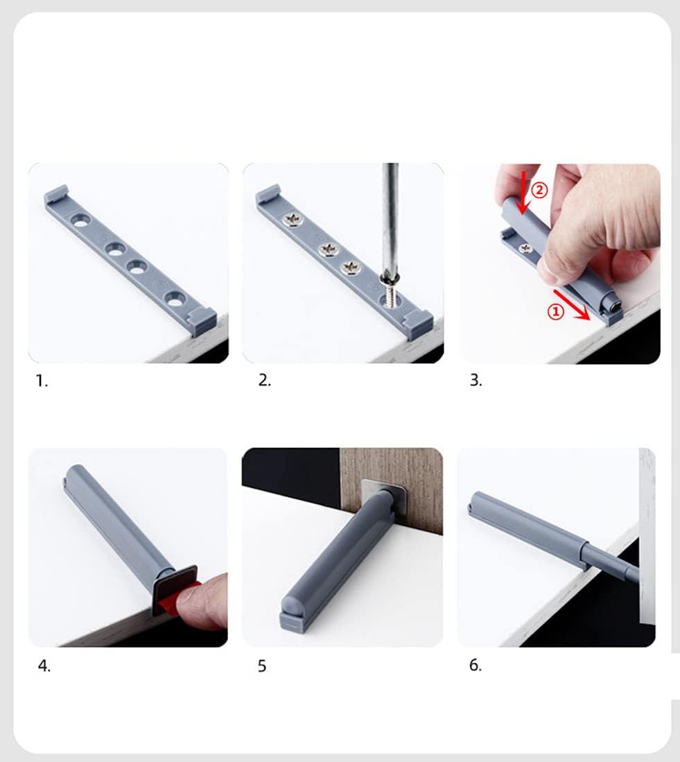 (10 pièces) Appuyez pour ouvrir magnétique loquets Fermetures magnétiques push-open ouvre et ferme la porte avec une simple pression - 3