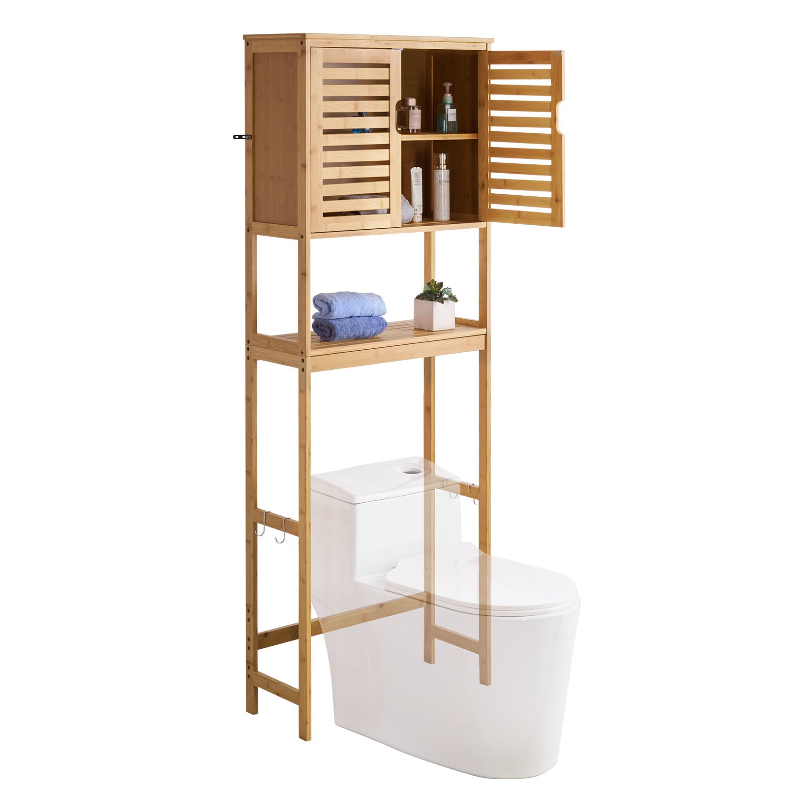 Szafka WC VEVOR Szafka łazienkowa z regulowaną półką 65 cm Naturalna