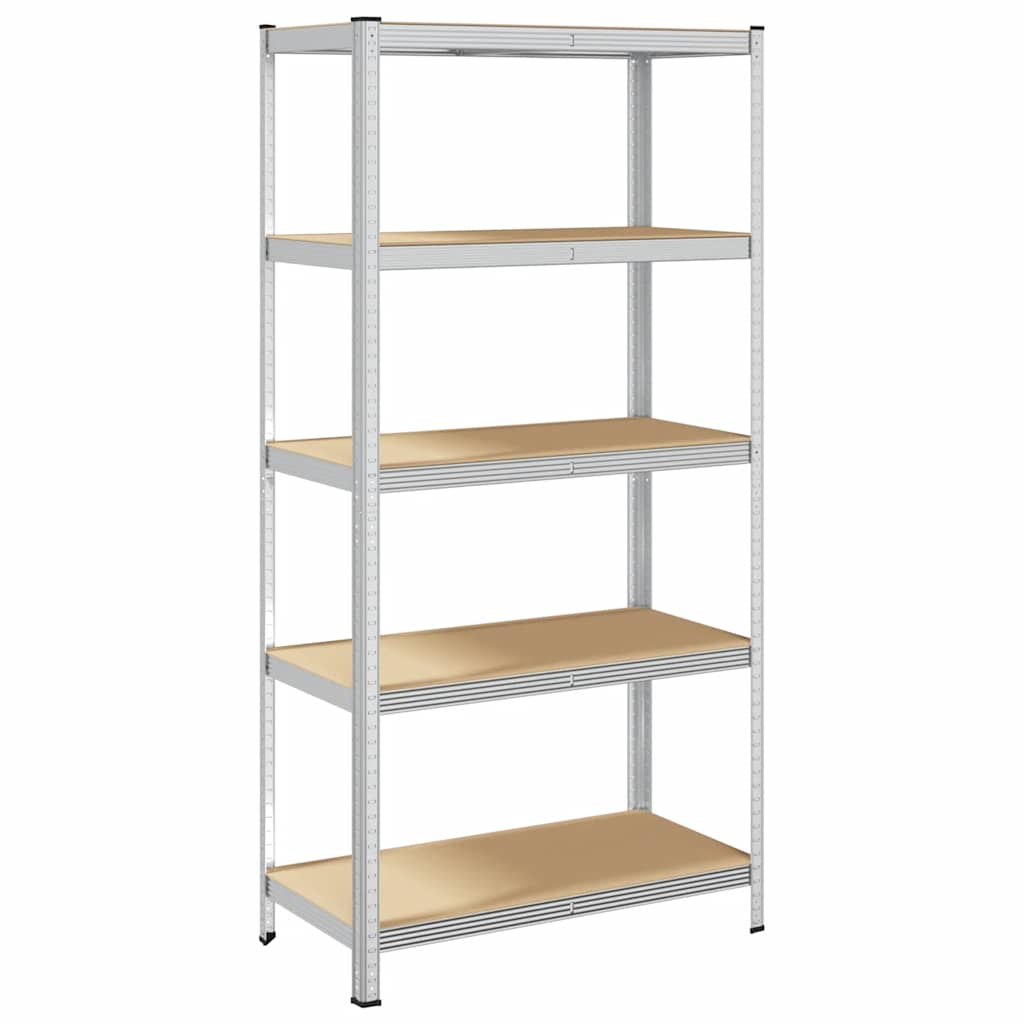 Lot De 2 étagères De Rangement 5 Niveaux 170x38x170 Cm Pin Beige - Charge 500 Kg