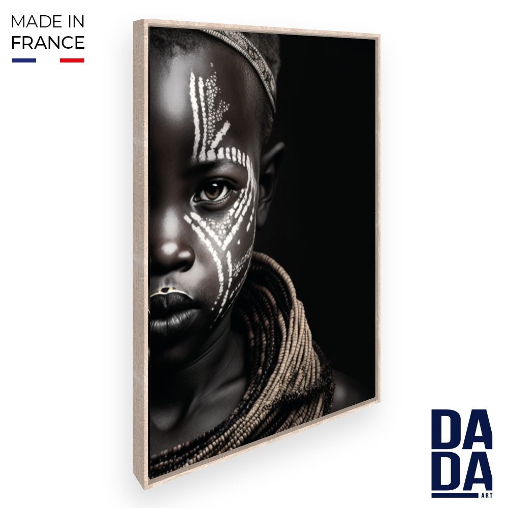 Tableau Sur Toile 'Hibou Tribal' 24x24 Pouces - Effet Bois, Art Mural Moderne Par Wall26