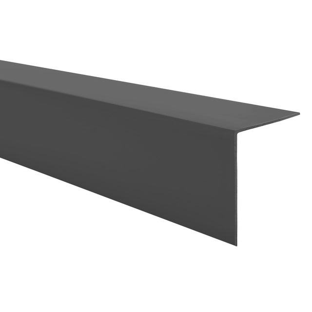 Kątownik twardy PCV 40x40 mm - ozdobny, profil L kątowy, narożnik dekoracyjny - 100 cm, ciemnoszary