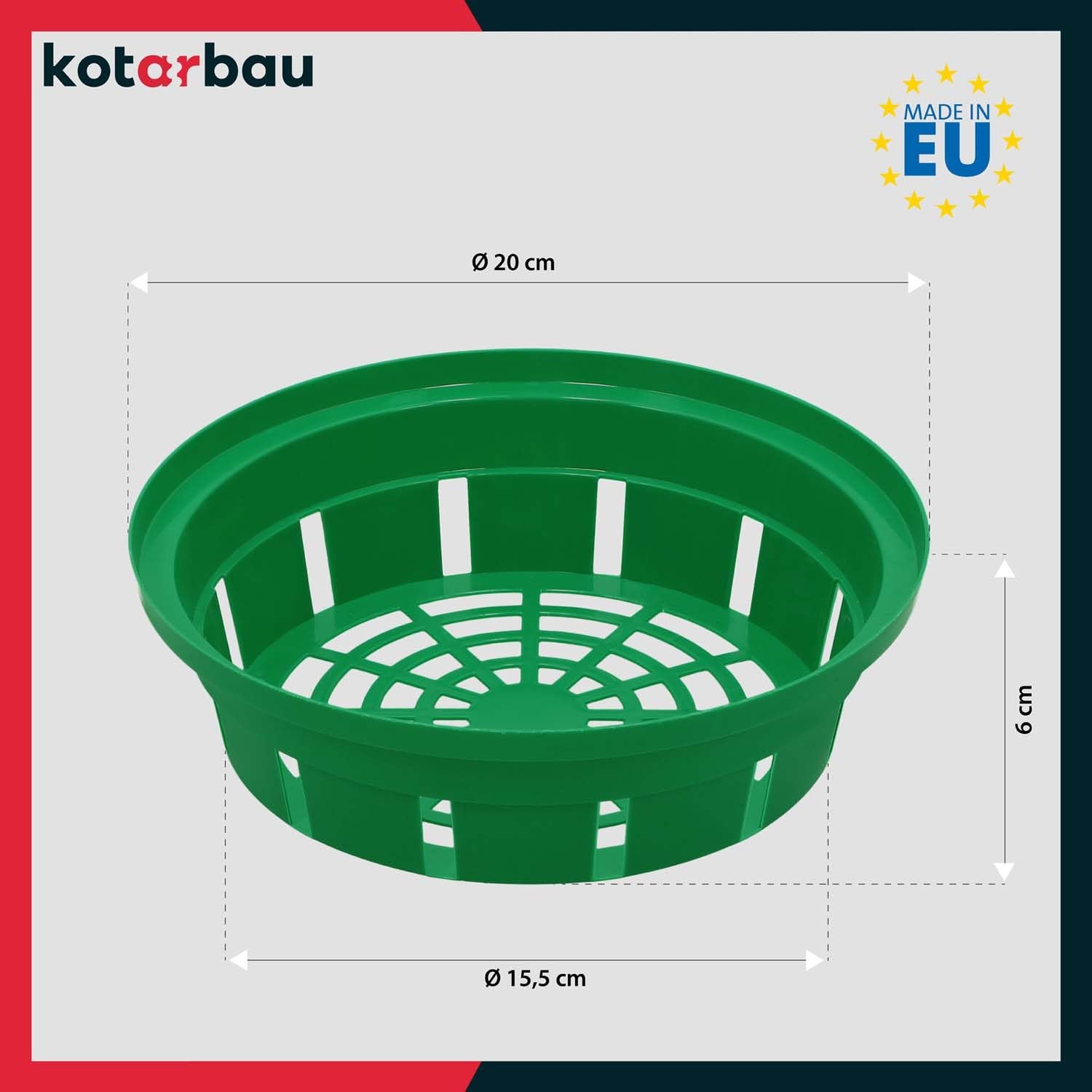 Koszyk do Sadzenia Cebulek - ⌀ 200 mm - Kosz do Uprawy Roślin Cebulowych - Koszyczek do Tulipanów KOTARBAU - 3