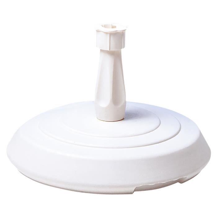 Pied De Parasol URBNLIVING - 14L, 18L Ou 20L - Plastique Blanc Résistant, Remplissage Eau/sable - Pour Terrasse - 6