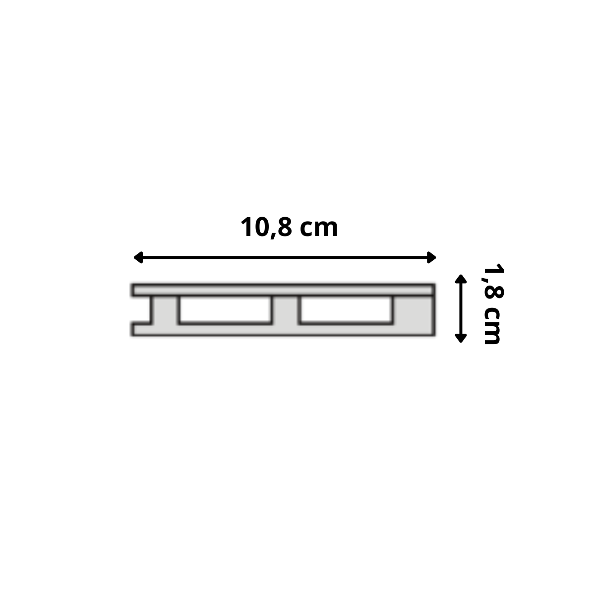 Lot de 5 Plinthes MDF Passes-câbles à couvercle, L.2.44 m x H.10.8 cm, Ep.18 mm - 7