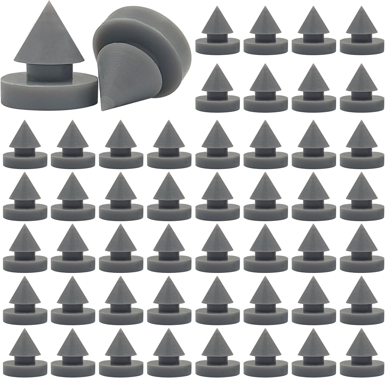 50 szt. gumowych tłumików drzwi o średnicy 12 mm, antykolizyjnych, metalowych tłumików drzwi