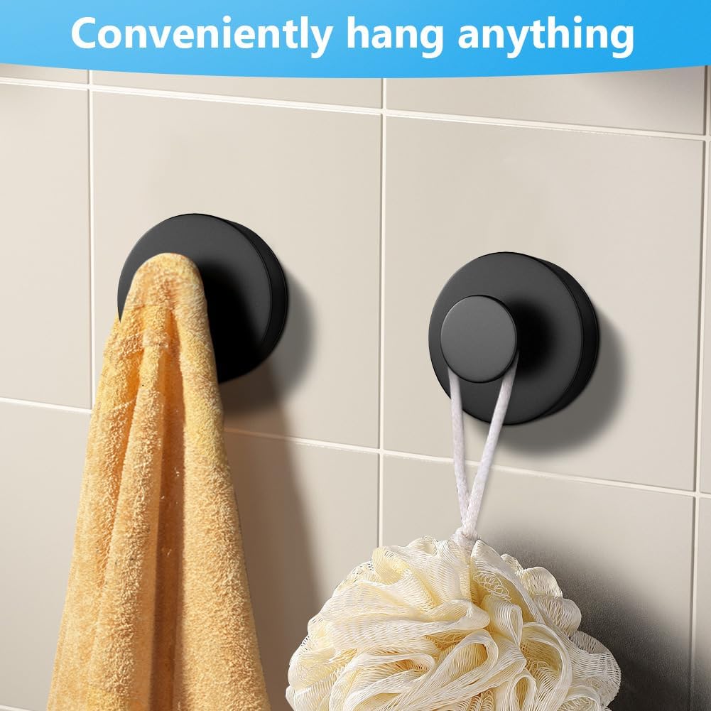 Anyuan Boy Lot De 4 Crochets Ventouse Réutilisables - Porte Serviette Salle De Bain Cuisine Sans Percer