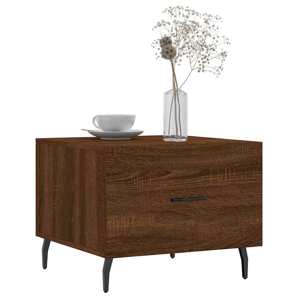 Table basse Chêne marron 50x50x40 cm Bois d'ingénierie vidaXL - 4