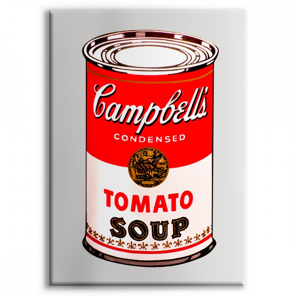 Andy Warhol - ZUPA POMIDOROWA CAMPBELLS - Wydruk na płótnie i oprawiony w drewnianą ramę 50x70 cm