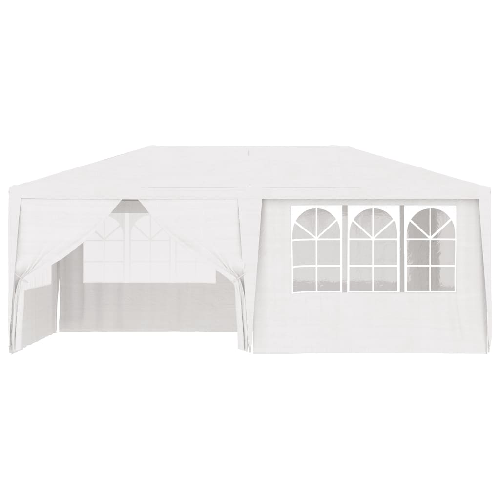 Tonnelle de jardin | Tente de réception et parois latérales 4x6 m Blanc 90 g/m² CFW63777 - 2