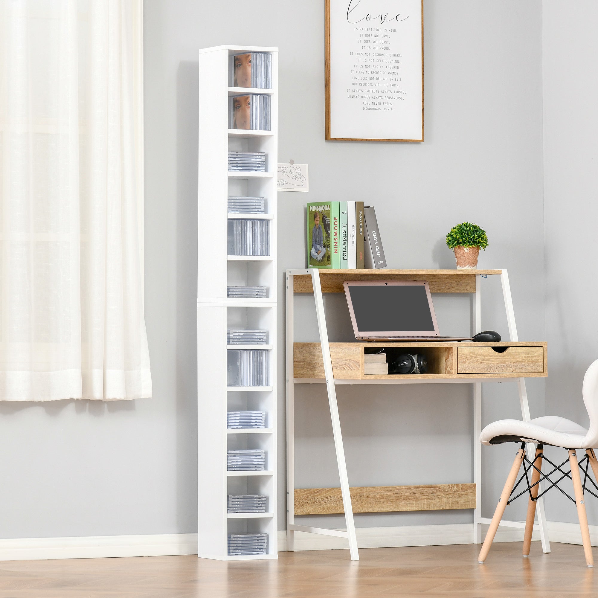 rangement pour cd et dvd Bois HOMCOM - 2