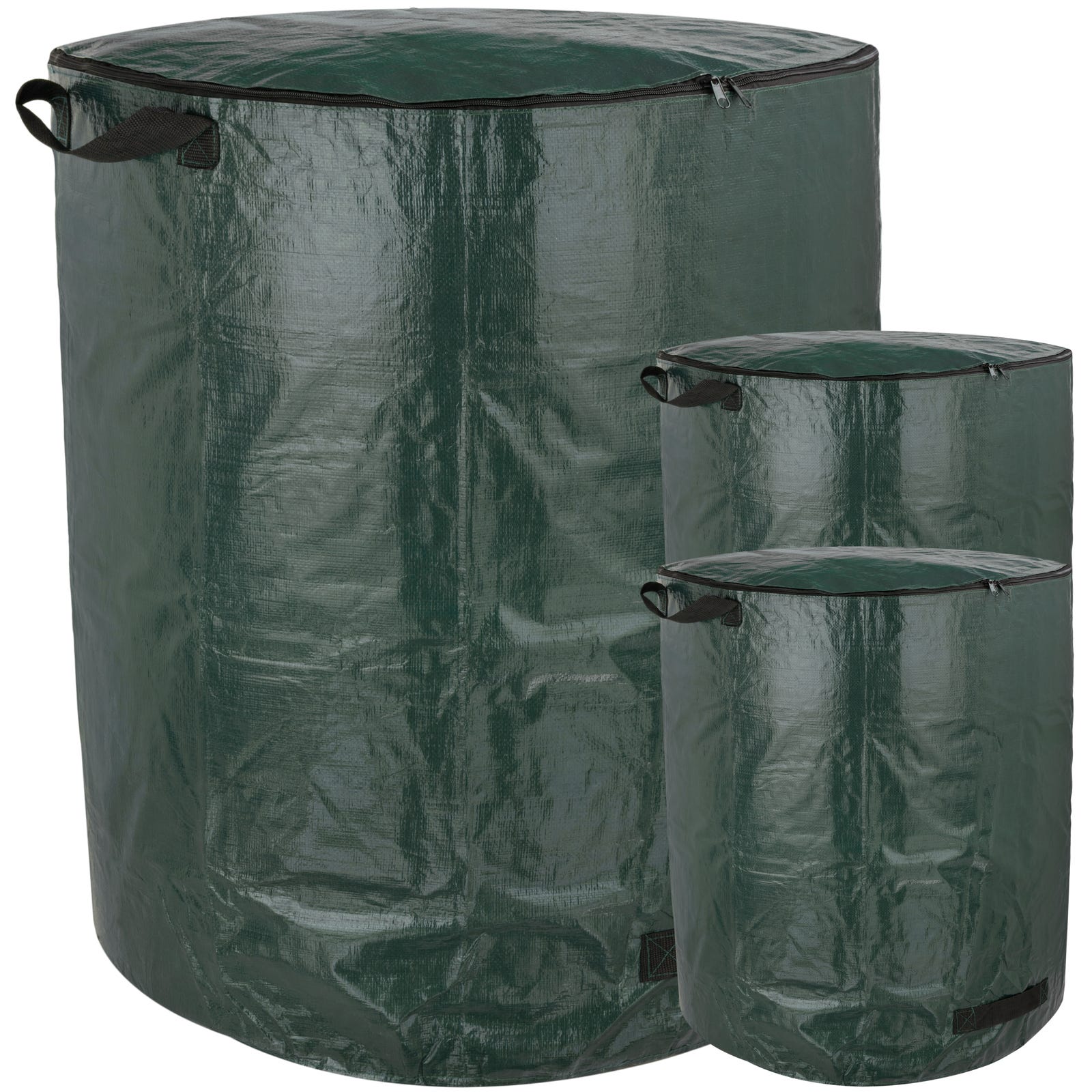3 Sacchi Per Rifiuti Da Giardino 272L – 76x67 Cm – Impermeabili E Resistenti Agli Strappi – Sacconi Per Foglie E Erba