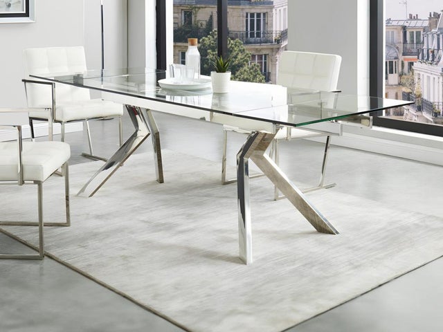 Vetro Fume Tavolo Vetro Bizzotto Tavolo Da Pranzo Allungabile