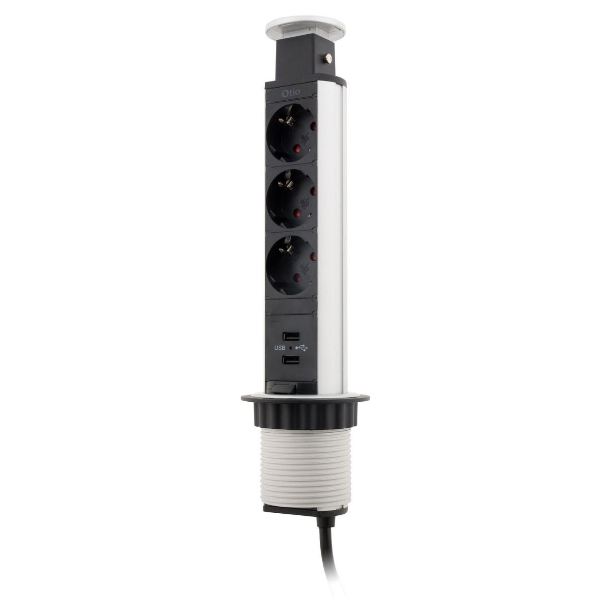 Prise Encastrable Plan De Travail Otio Prise Encastrée USB-C Et Induction QI - Chargeur Plan De Travail 16A Noir Prise Encastrable Usb - 2