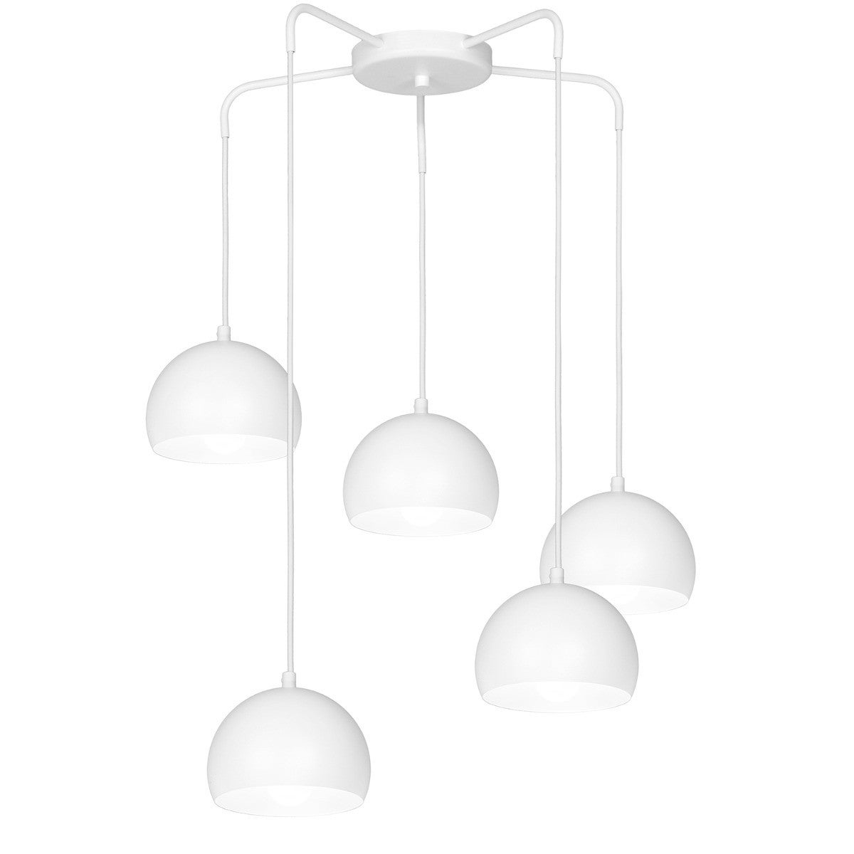 Lampa wisząca Sool biały matowy 5xE27x15W nowoczesna wym: 110 x 59 x 59 cm metal Luminex