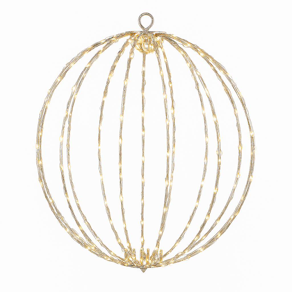 Sfera Luminosa A LED Con Fiori Di Ciliegio, 14 Cm, Luce Bianca - 4