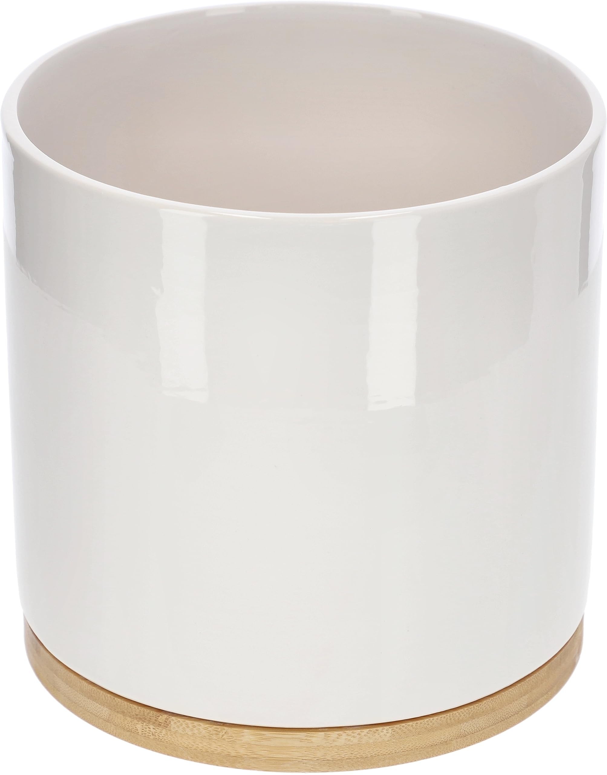 Donica doniczka osłonka ceramiczna z bambusem fi19 - KOTARBAU - 7