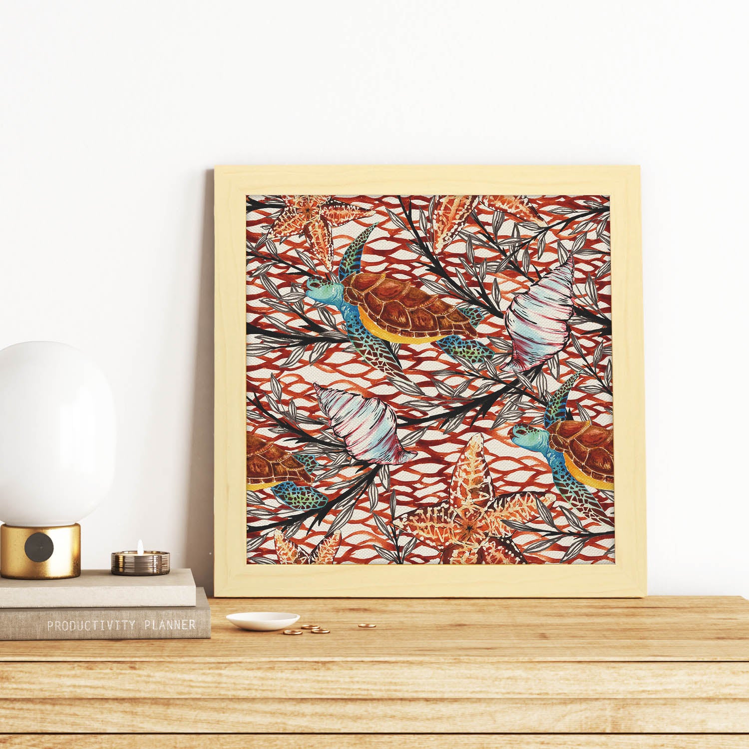 Poster de flores y naturaleza lámina cuadrada mira con ilusión ilustrada con dibujos a color