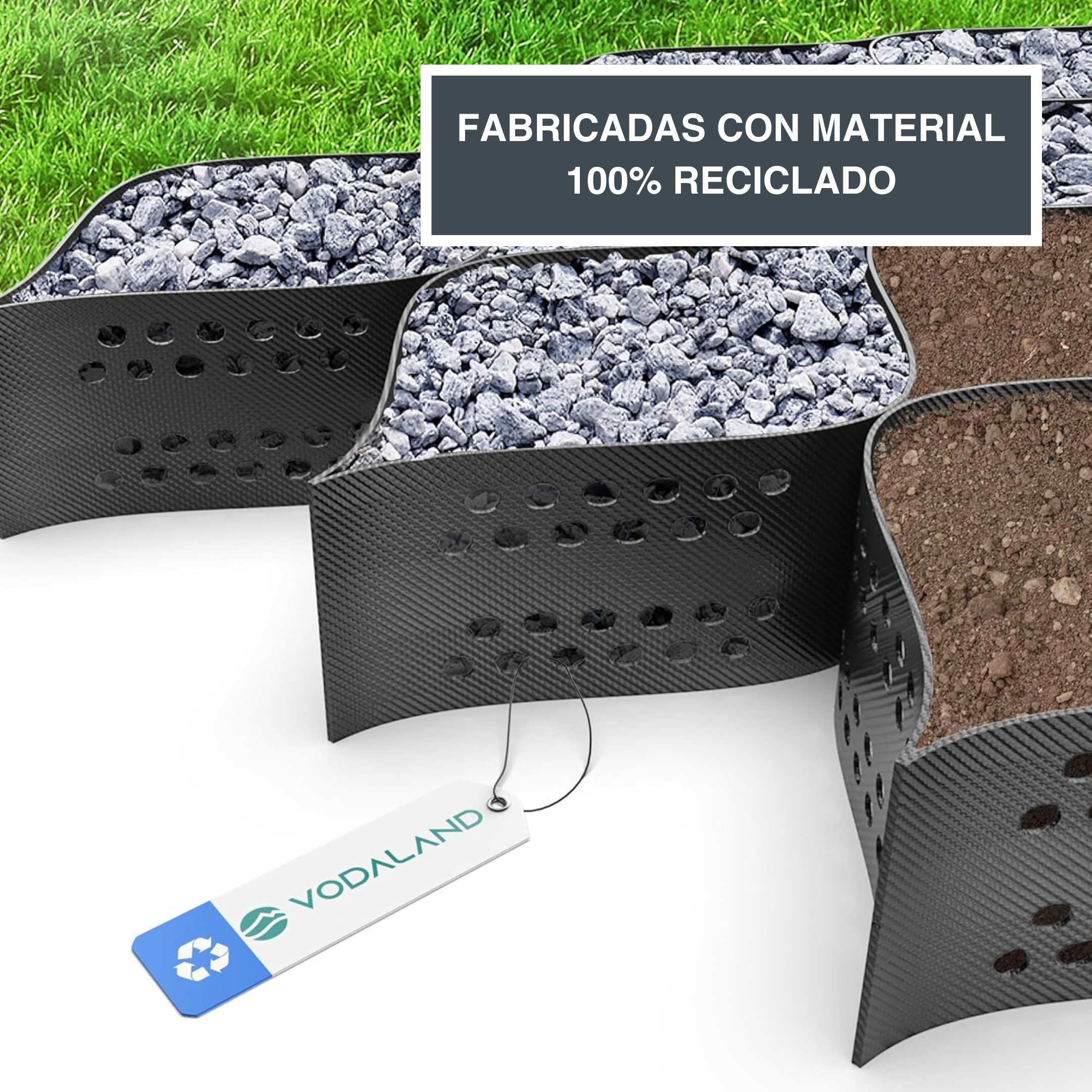 Geocelda estabilizadora de suelo 518x274x5 cm - 15 m² - 5