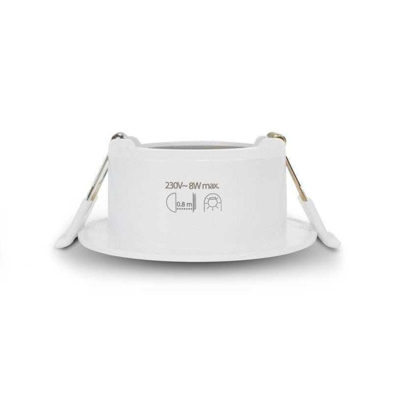 Support plafond rond - Orientable 45° - Blanc - Ø90mm - PC & Aluminium - 4