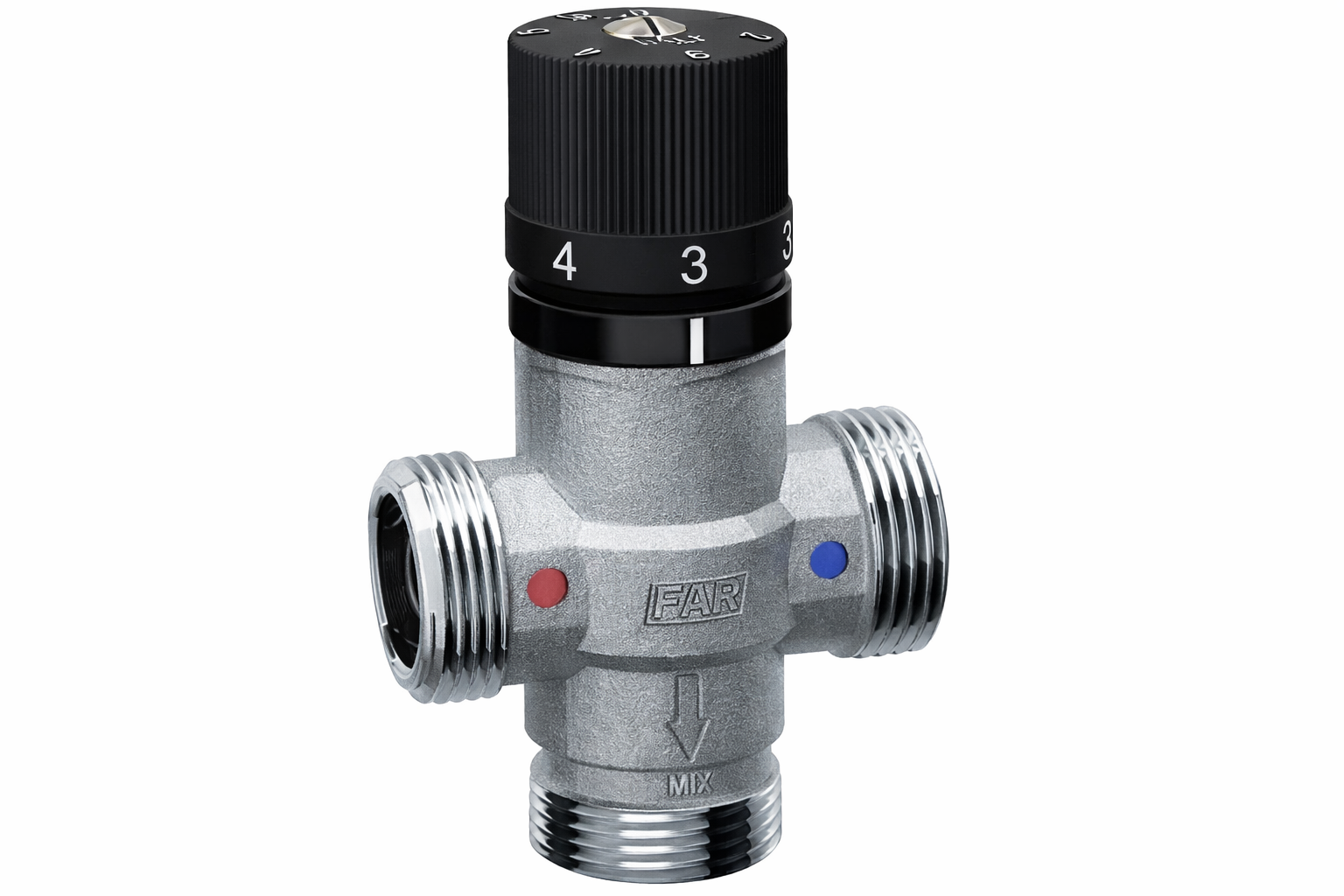 Far Ru Mitigeur thermostatique avec raccord mâle Far Rubinetterie 3957 - 1 ...