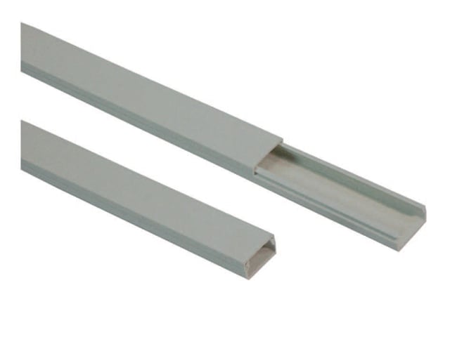 Canalina bianca con coperchio avvolgente non adesiva - mm.40x25x200h