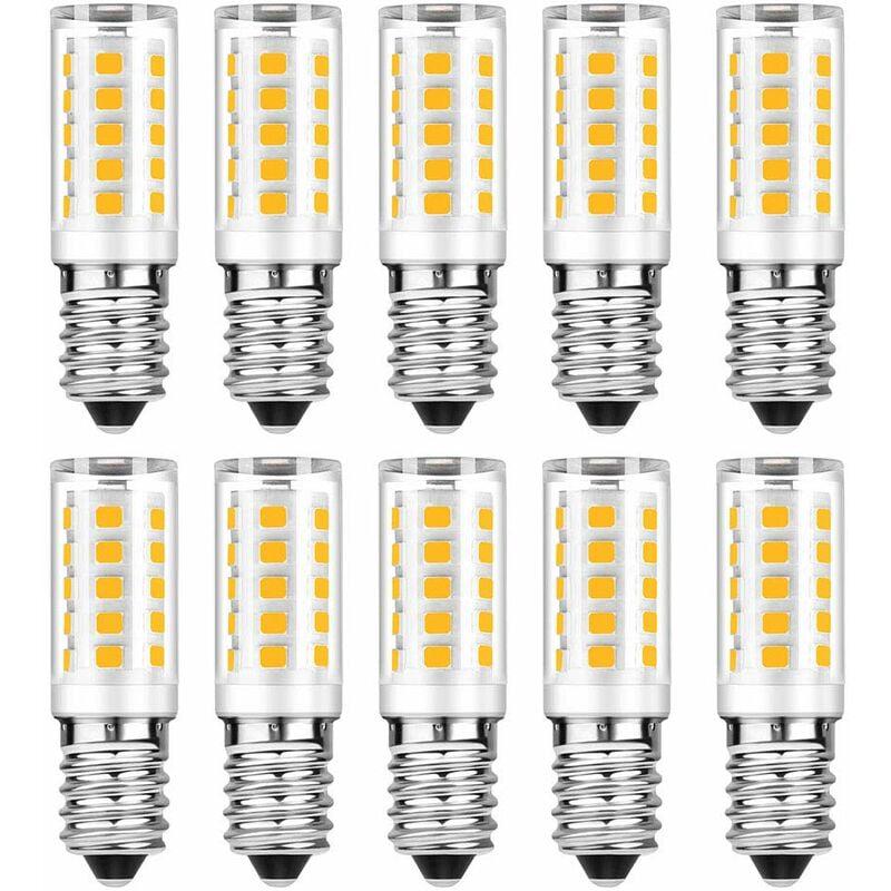 Juego de 10 bombillas led e14 - blanco cálido 3000k - 5w equivalente a una bombilla incandescente de 50w - 500lm no regulable