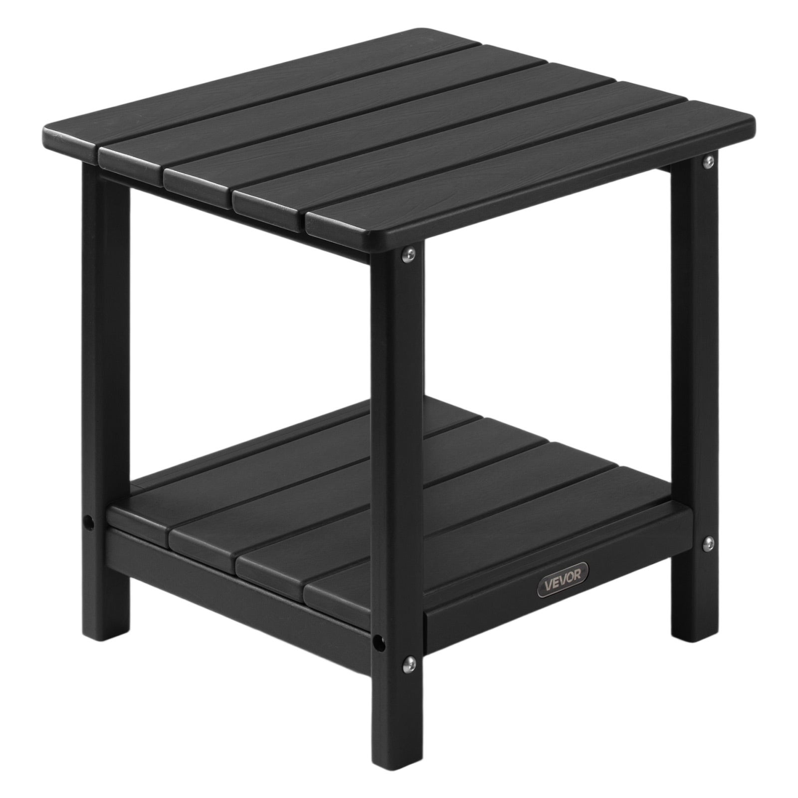 VEVOR Stolik boczny plastikowy, ogrodowy, balkonowy, HDPE 45x38x44cm, czarny