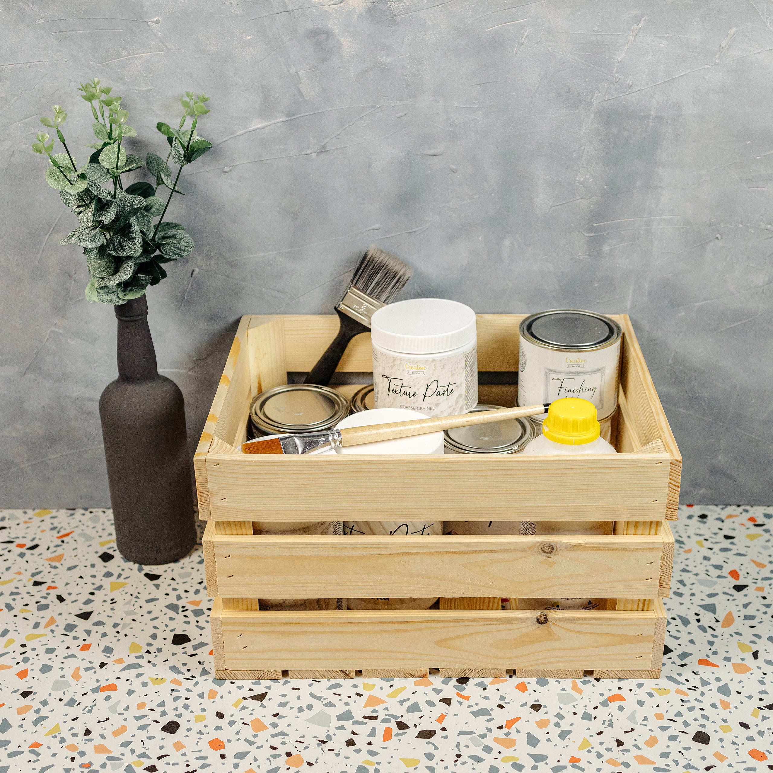 Creative Deco Caisse en Bois Naturel 40 x 30 x 23 cm | Caisse Rangement Bois | Caisse en Bois Vintage | Caisse en Bois Rangement | Boite Decoration - 3