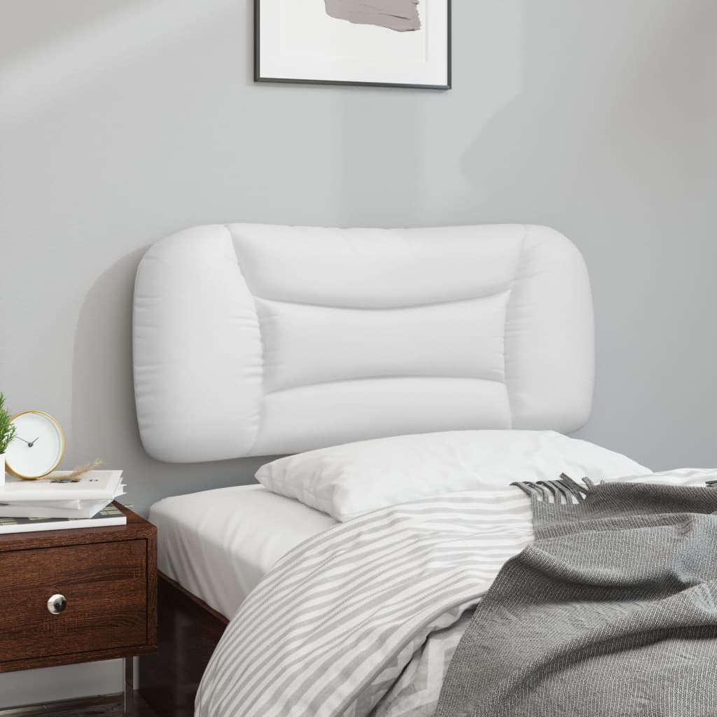 Cabecero de cama acolchado Hvar cuero sintético blanco 80 cm - 4