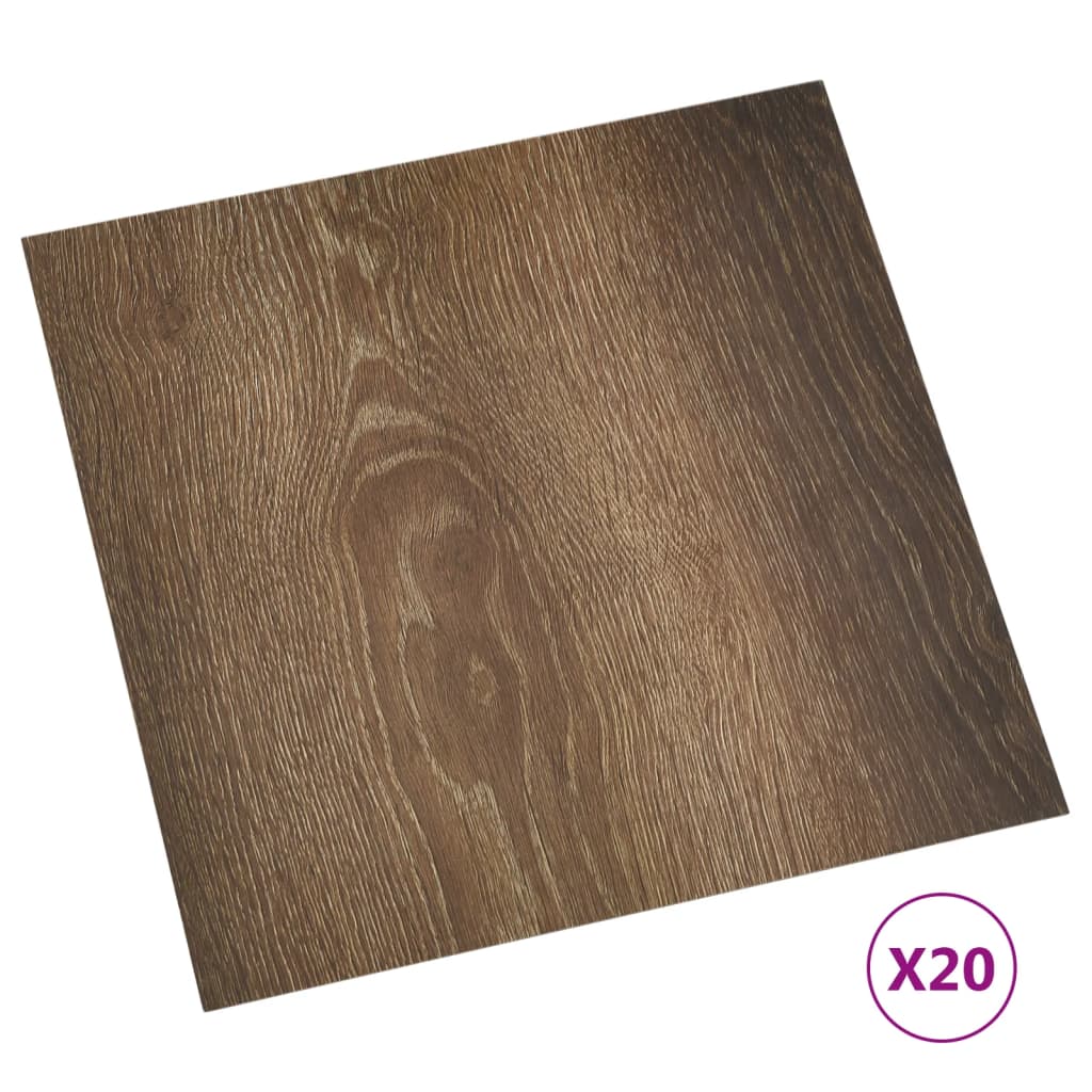 20 piezas lamas de suelo autoadhesivas | tarimas de suelo | tarimas autoadhesivas pvc 1,86 m² marrón cfw16120