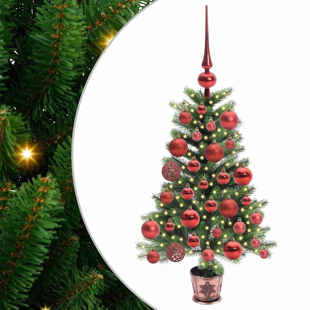 Choinka z 150 diodami LED z podstawą Zielony 65 cm PE