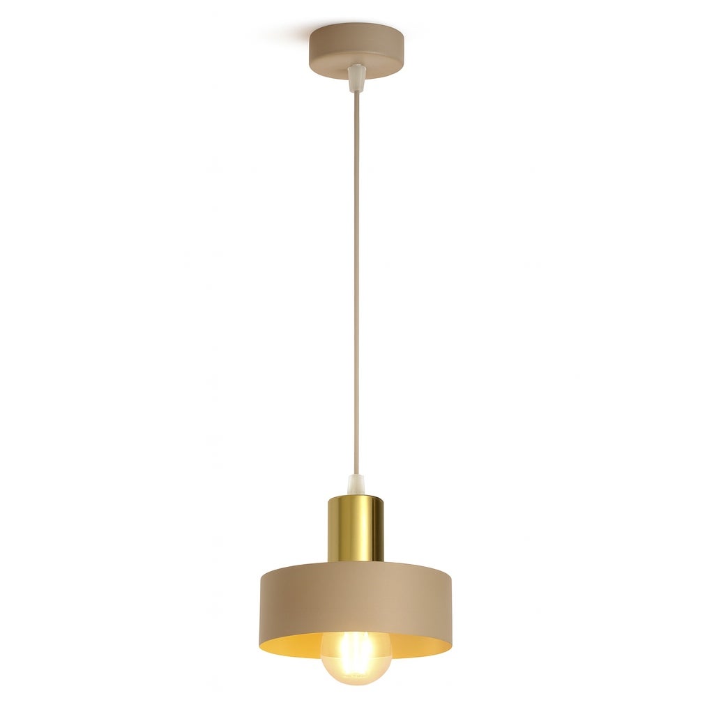 Lampa Sufitowa Wisząca do korytarza Stolik Blat Ecru Beżowa Kaszmir D200