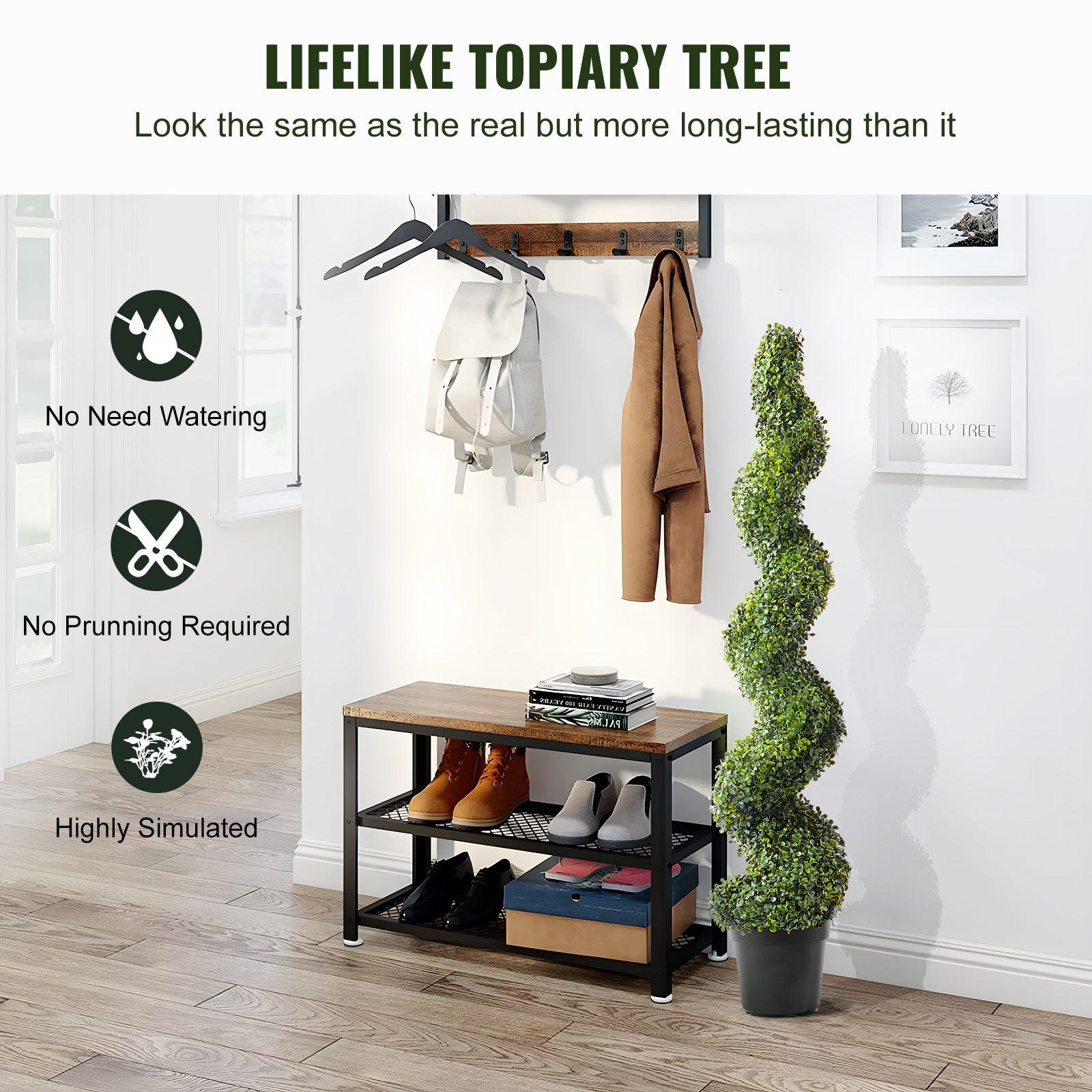 Set di alberi topiari in bosso artificiale SucceBuy 60