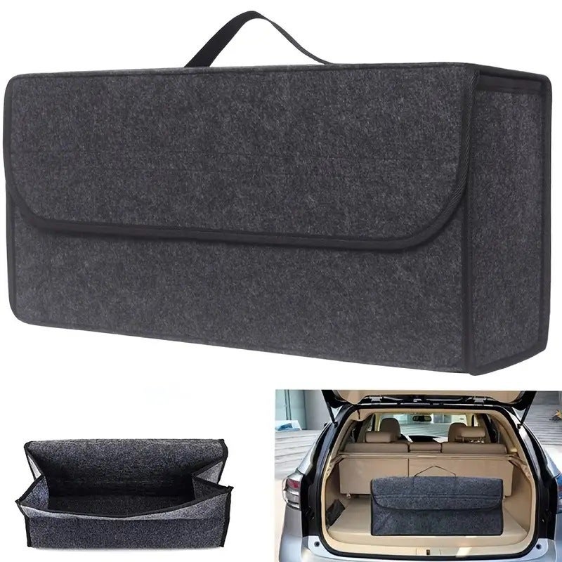 Gris DECKER Organizer Bagażnika Samochodowego Organizer Samochodowy x x CM Schowek do Bagażnika Akcesoria Samochodowe Z Rzepem Szary
