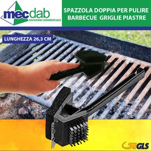 PQETBV Spazzola per Barbecue con Raschietto, Spazzola Barbecue In Acciaio Inox, Spazzola per Griglia in Acciaio Inox per Pulire Griglie, Forno da